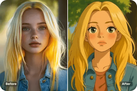 Transform personal photos into magical Ghibli AI anime style artwork